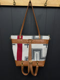 3 In 1 Leather and Pendleton Wool Tote