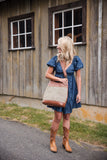 Black or Brown Cane and Leather Structured Hobo Purse