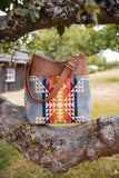 Pendleton Wool  and Leather Structured Hobo Purse