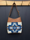 Pendleton Wool  and Leather Structured Hobo Purse