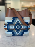 Pendleton Wool  and Leather Structured Hobo Purse