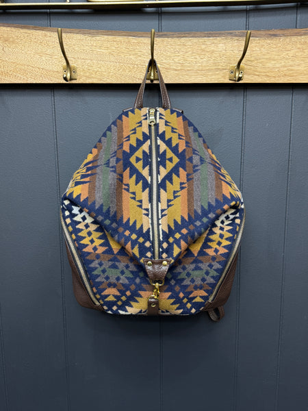 Pendleton Wool and Italian Leather Backpack