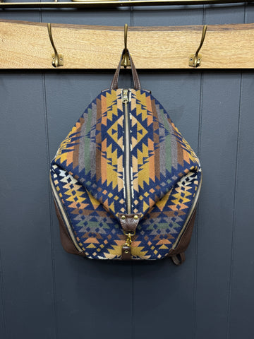 Pendleton Wool and Italian Leather Backpack