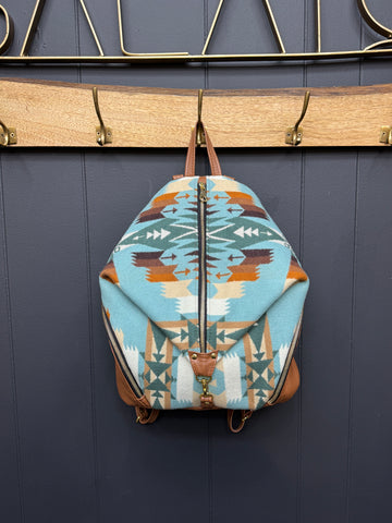Pendleton Wool and Italian Leather Backpack