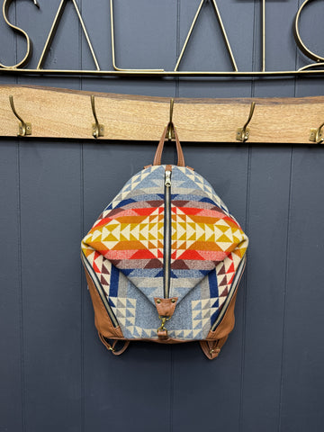 Pendleton Wool and Italian Leather Backpack