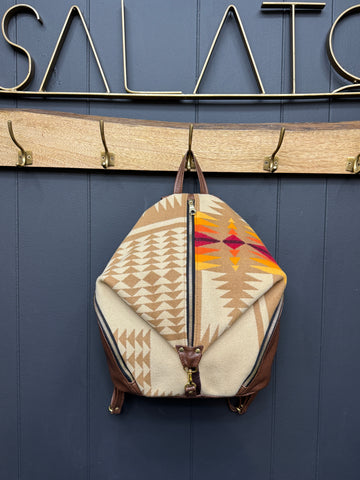 Pendleton Wool and Italian Leather Backpack