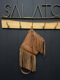 Caramel Leather and Pendleton Wool with Fringe