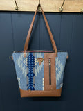 Leather and Pendleton Wool Tote