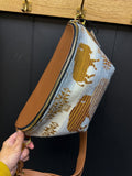 Leather and Wool  Neon Moon Sling Bag