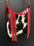 Fringe and Hair on Hide Slouchy Shoulder Bag