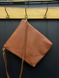 Leather and Pendleton Wool Long Crossbody