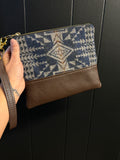 Leather and Pendleton Wristlets