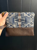 Leather and Pendleton Wristlets