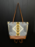 3 In 1 Leather and Pendleton Wool Tote