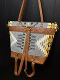 3 In 1 Leather and Pendleton Wool Tote