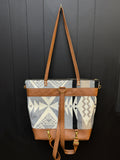 3 In 1 Leather and Pendleton Wool Tote