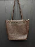 Checkered Leather Tote