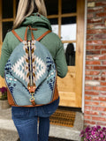 Leather and Pendleton Backpack