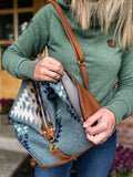 Leather and Pendleton Backpack