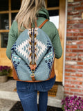 Leather and Pendleton Backpack