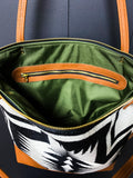 3 In 1 Leather and Pendleton Wool Tote